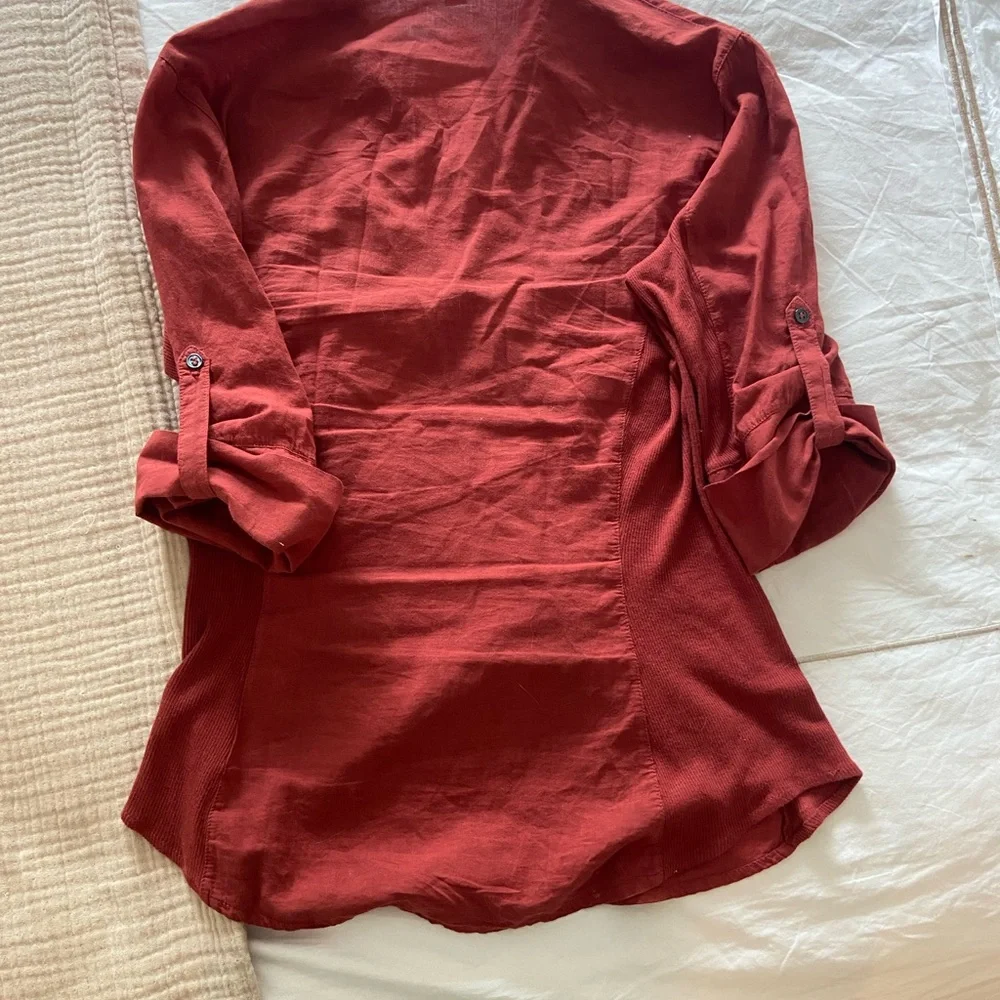 James Perse Terracotta Shirt - Picture 2 of 4